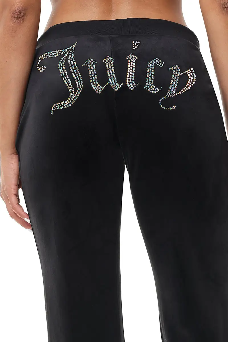 Technicolor Big Bling Velour Track Pants
