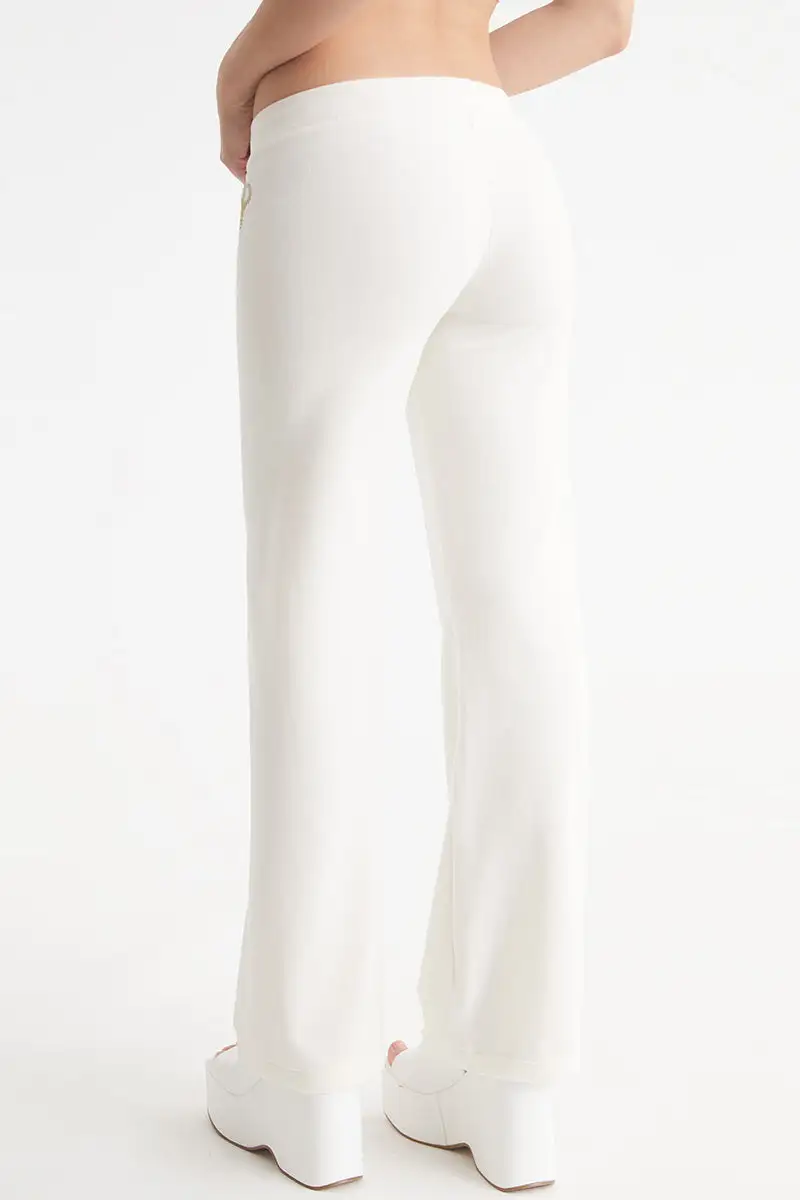 Malibu Crown Logo Cotton Velour Track Pants