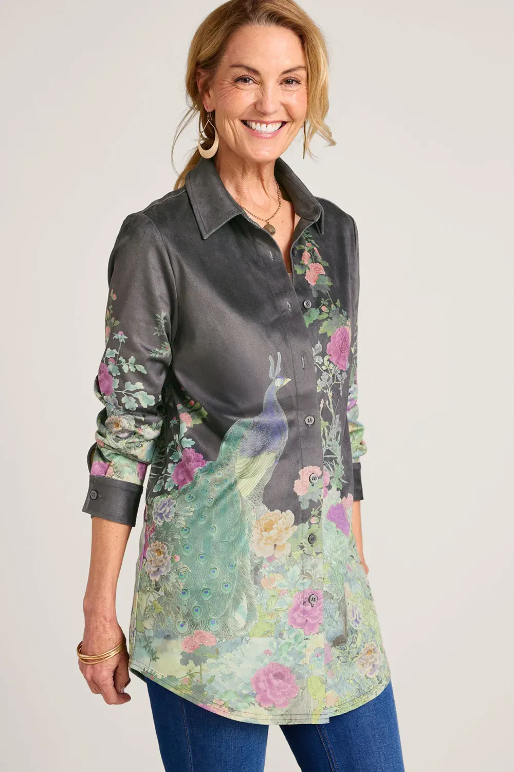 Day To Dusk Faux Suede Big Shirt