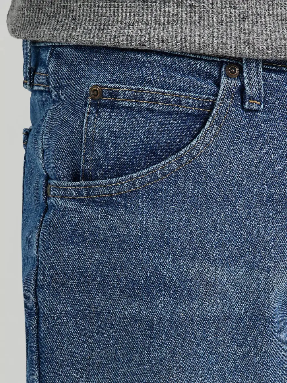 WRANGLER FIVE STAR PREMIUM DENIM FLEX FOR COMFORT RELAXED FIT JEAN IN STONE