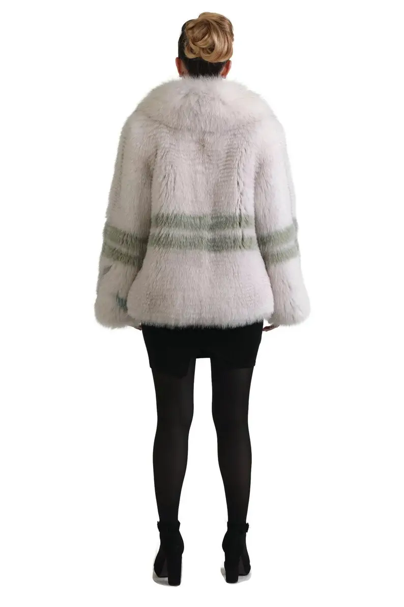 Multicolored Fox Fur coat