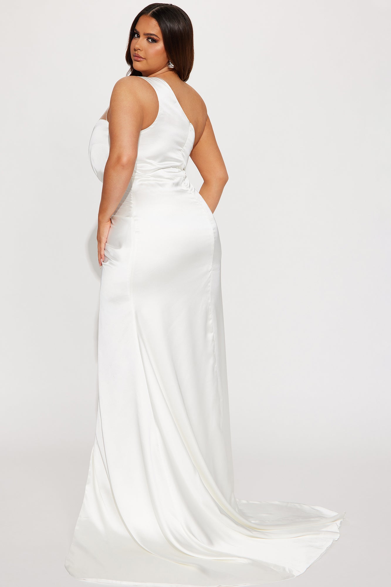 Love Adventurous Satin Maxi Dress - White
