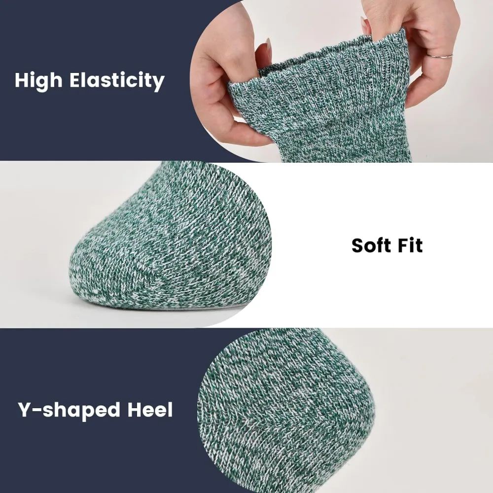 Clothirily Wool Socks- Thick Soft Wool Socks for Women, Vintage Warm Womens Wool Socks, Winter Warm Boot Socks for Women Men