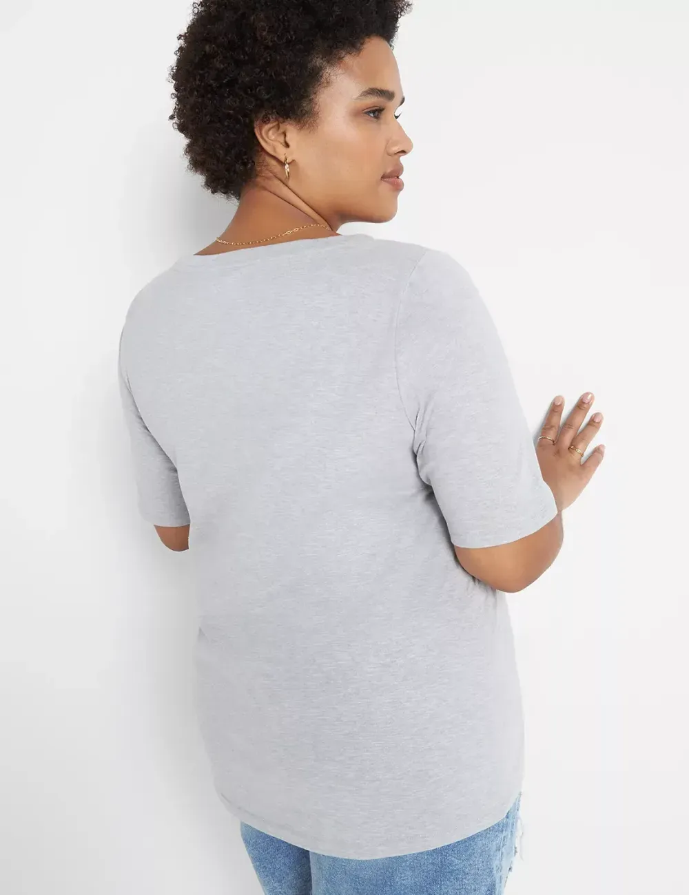 Modern Perfect Sleeve V-Neck Tee
