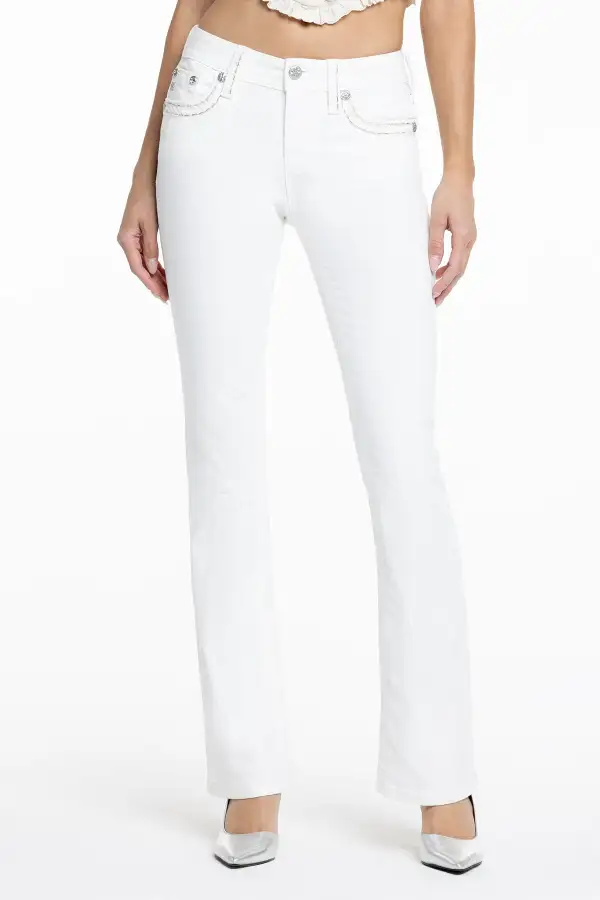 Classic White Bootcut Jeans