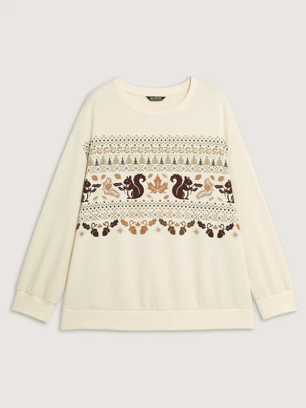 Fall Vibes Ribbed Stretchy Hem Sweatshirt