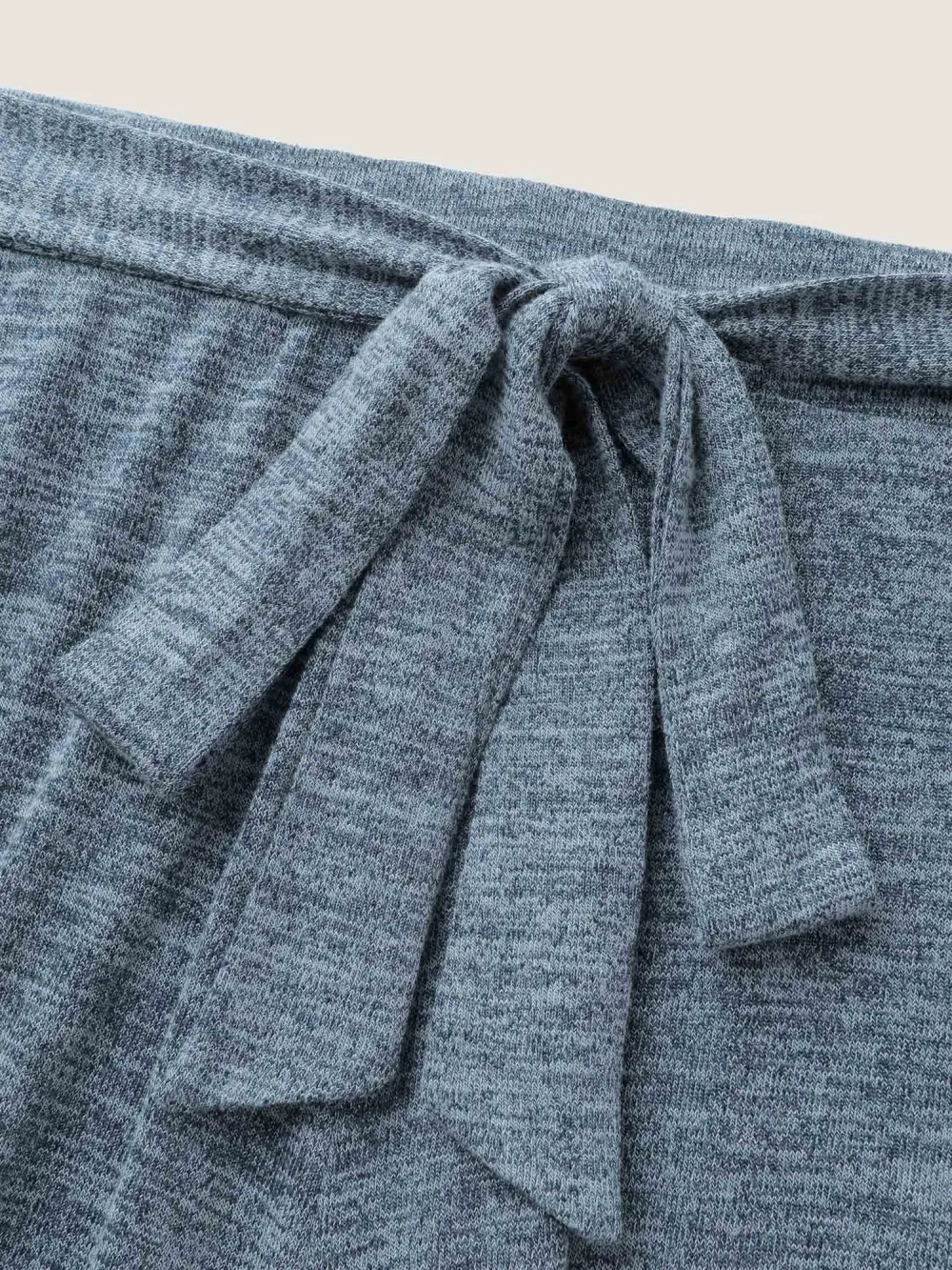 Stretchy Mixed-Color Belted Wide-Leg Pants