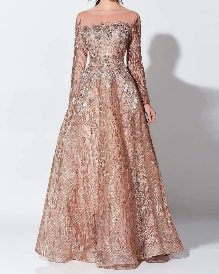 Mesh maxi dress shiny