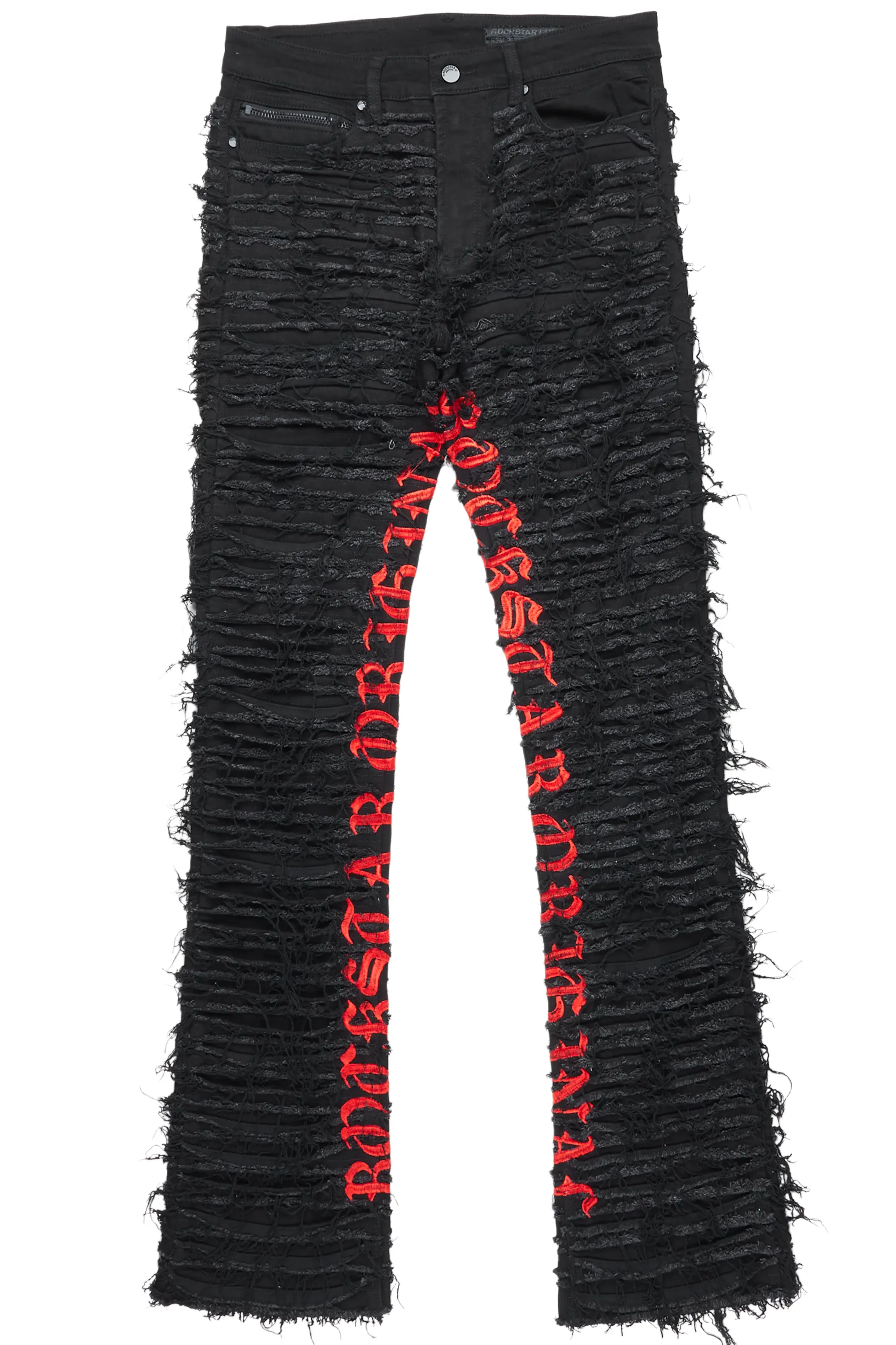 Giovanni Black Stacked Flare Jean