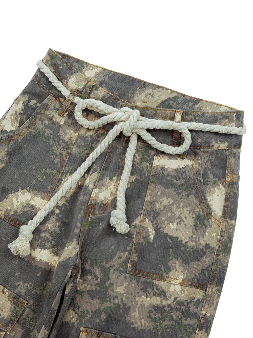 Camo Baggy Wide Leg Pockets Cargo Pants - 2019