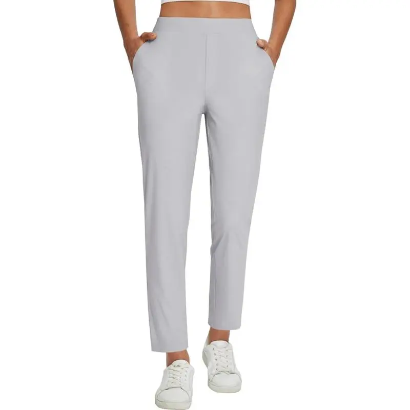 Women's Lightweight Travel Pants – 26''/27'' Ankle Stretch Pants with Zipper Pockets, UPF50
