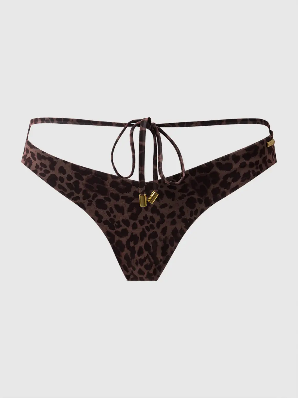 Frederick's Of Hollywood Alanza High-Waist Tie Front Swim Bottom