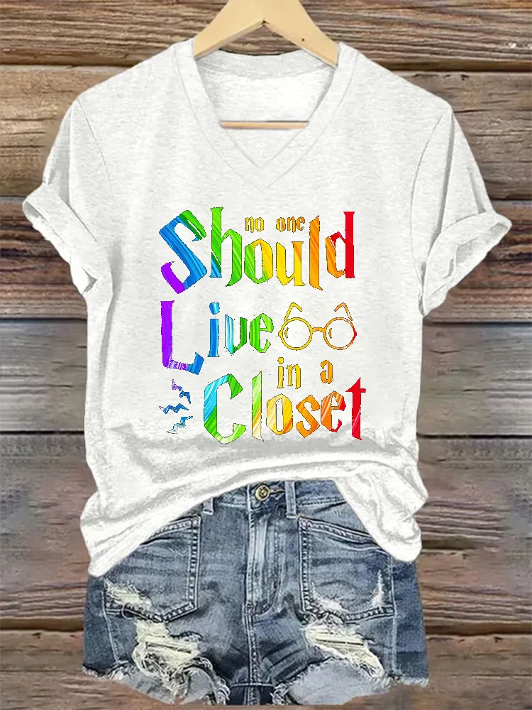 Women'S T-Shirt Cute Rainbow LGBT T Shirt Lesbian Gay Pride Gift