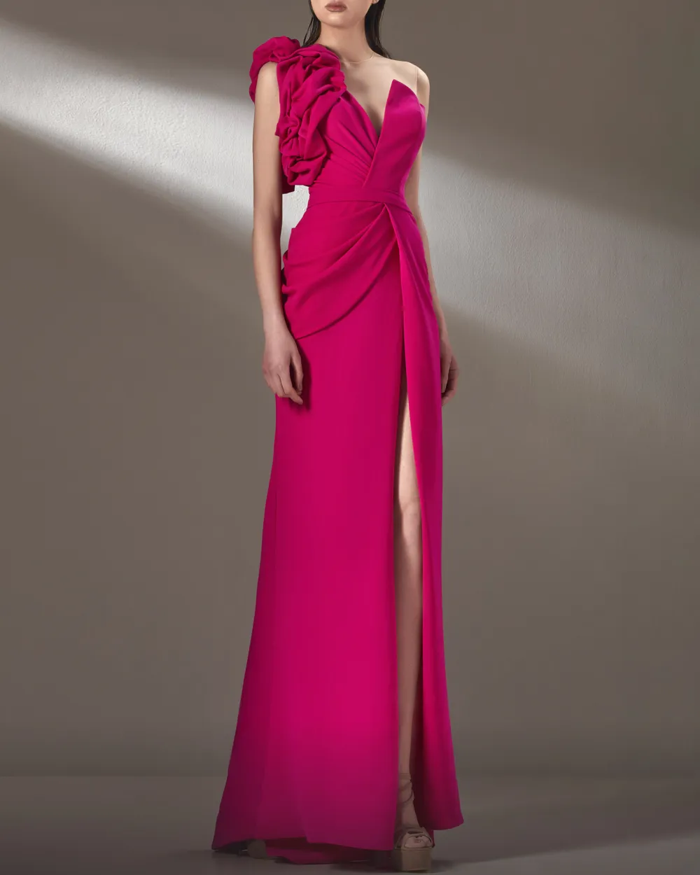 elegant asymmetric dress