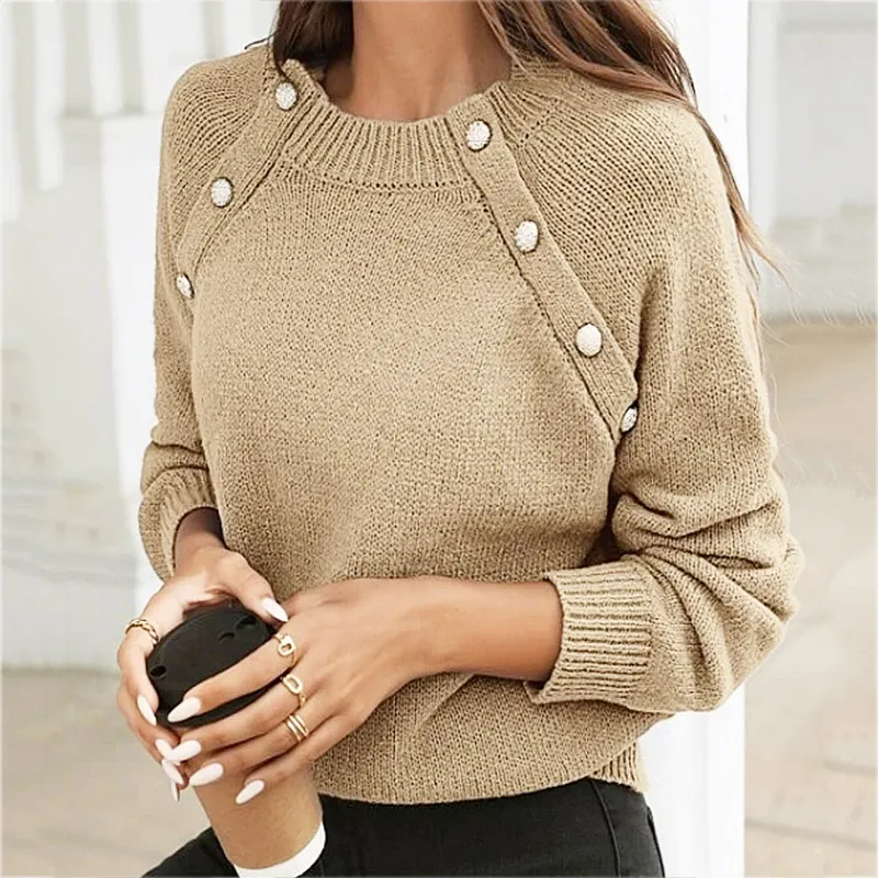 Casual Button Down Long Sleeve Sweater