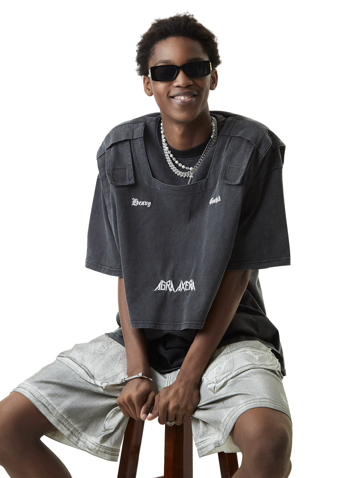 Blown Blod Vocal Font Rap T-Shirt - 2044