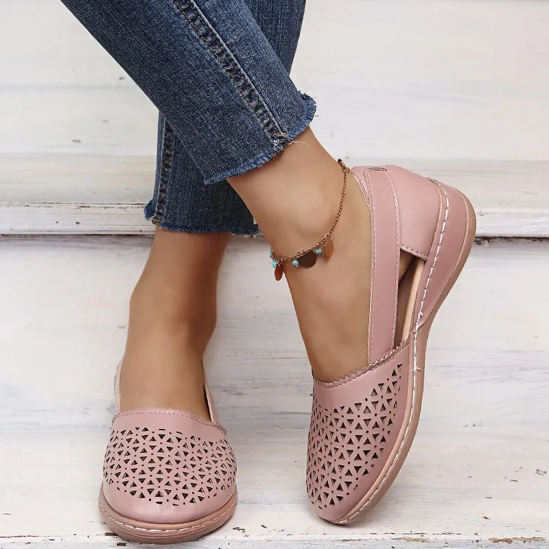Women Wedges Orthopedic Hollow Out Vintage Sandals