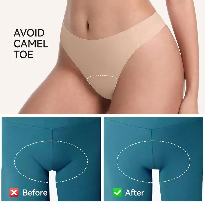 Women's Seamless Camel Toe Cover Thongs – G-String Underwear