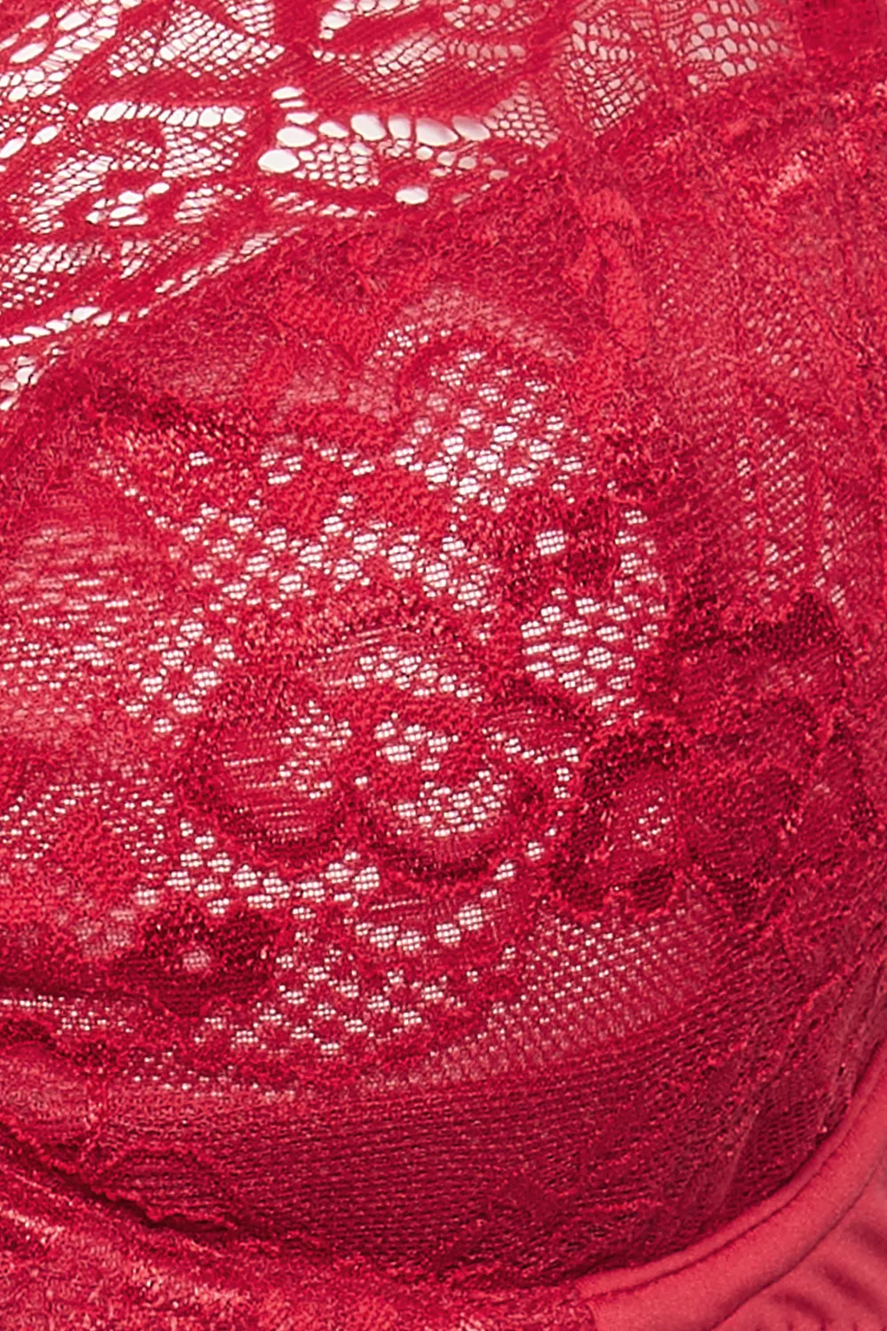 YOURS Black Stretch Lace Non-Padded Underwired Balcony Bra