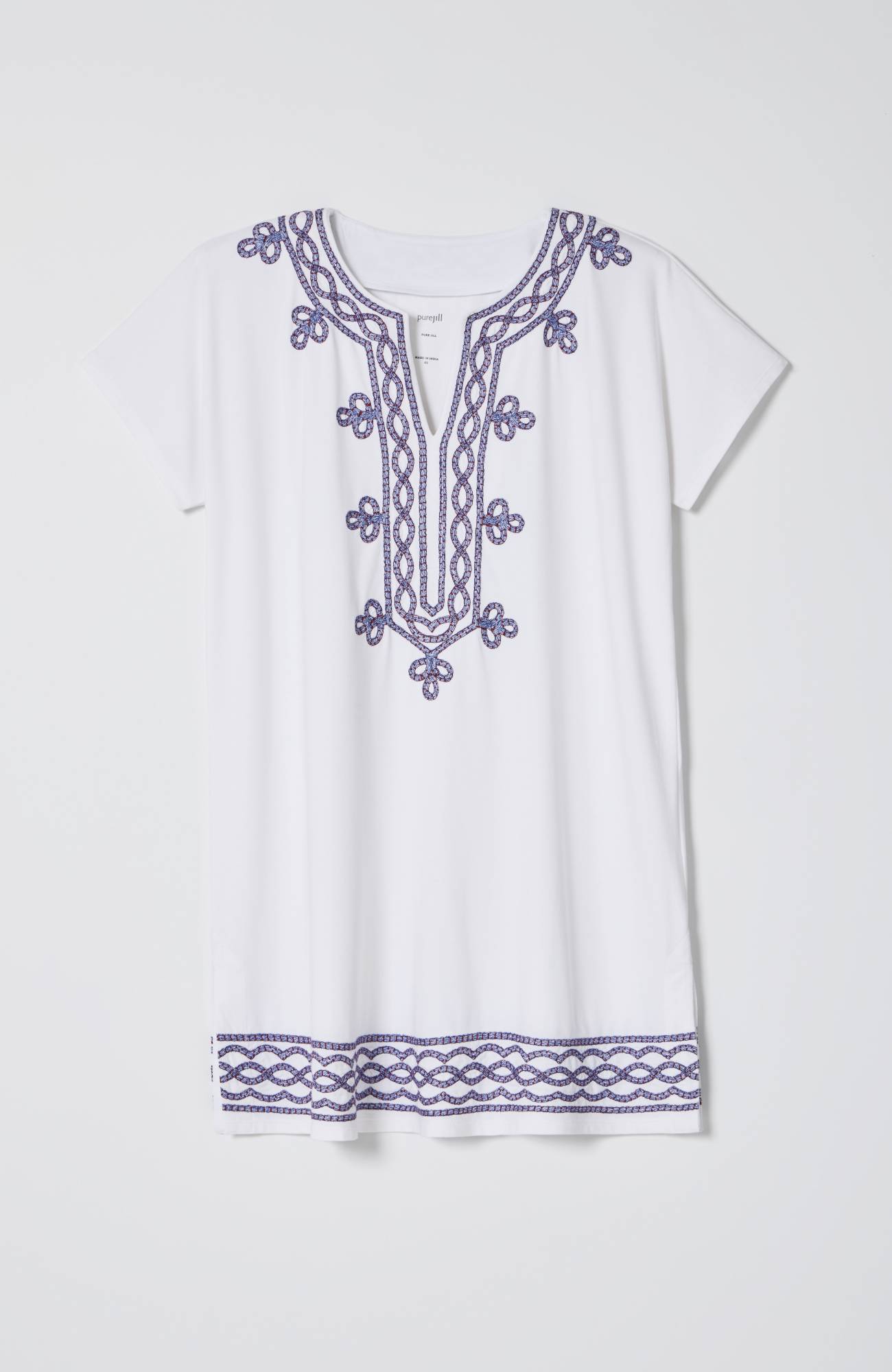 Pure Jill Knit Embroidered Tunic