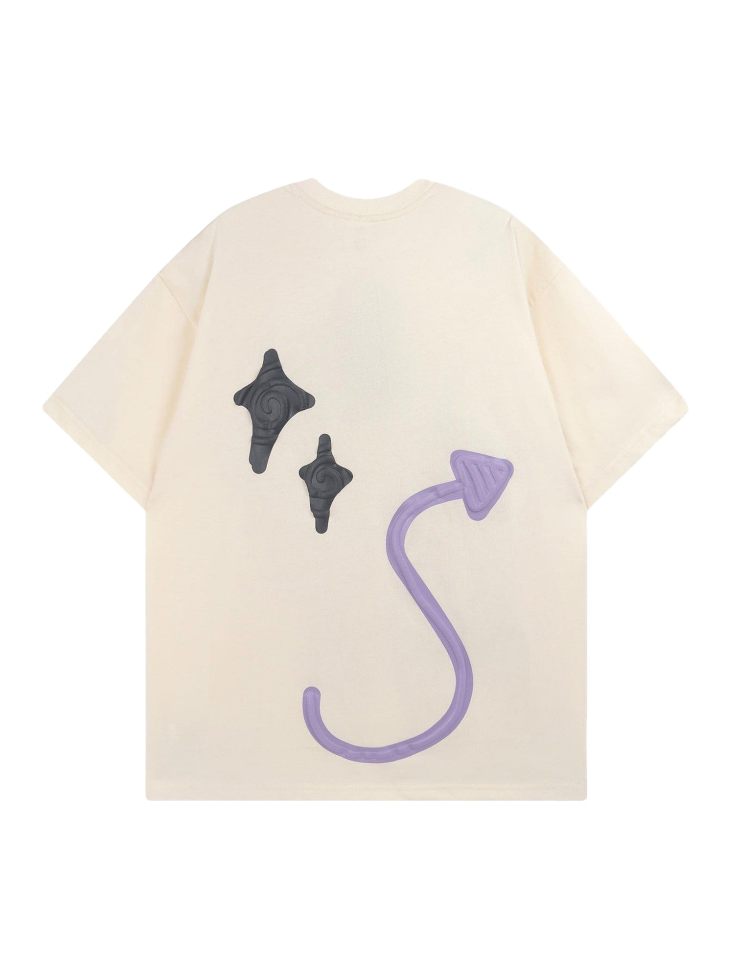 Made Retro Skull Letter Foam T-shirt - 2001