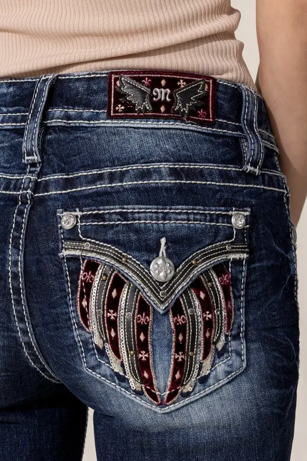 Velvet Wing Bootcut Jeans