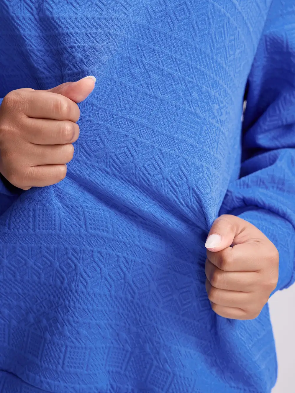 Textured Half-Zipper Stretchy Sweatshirt