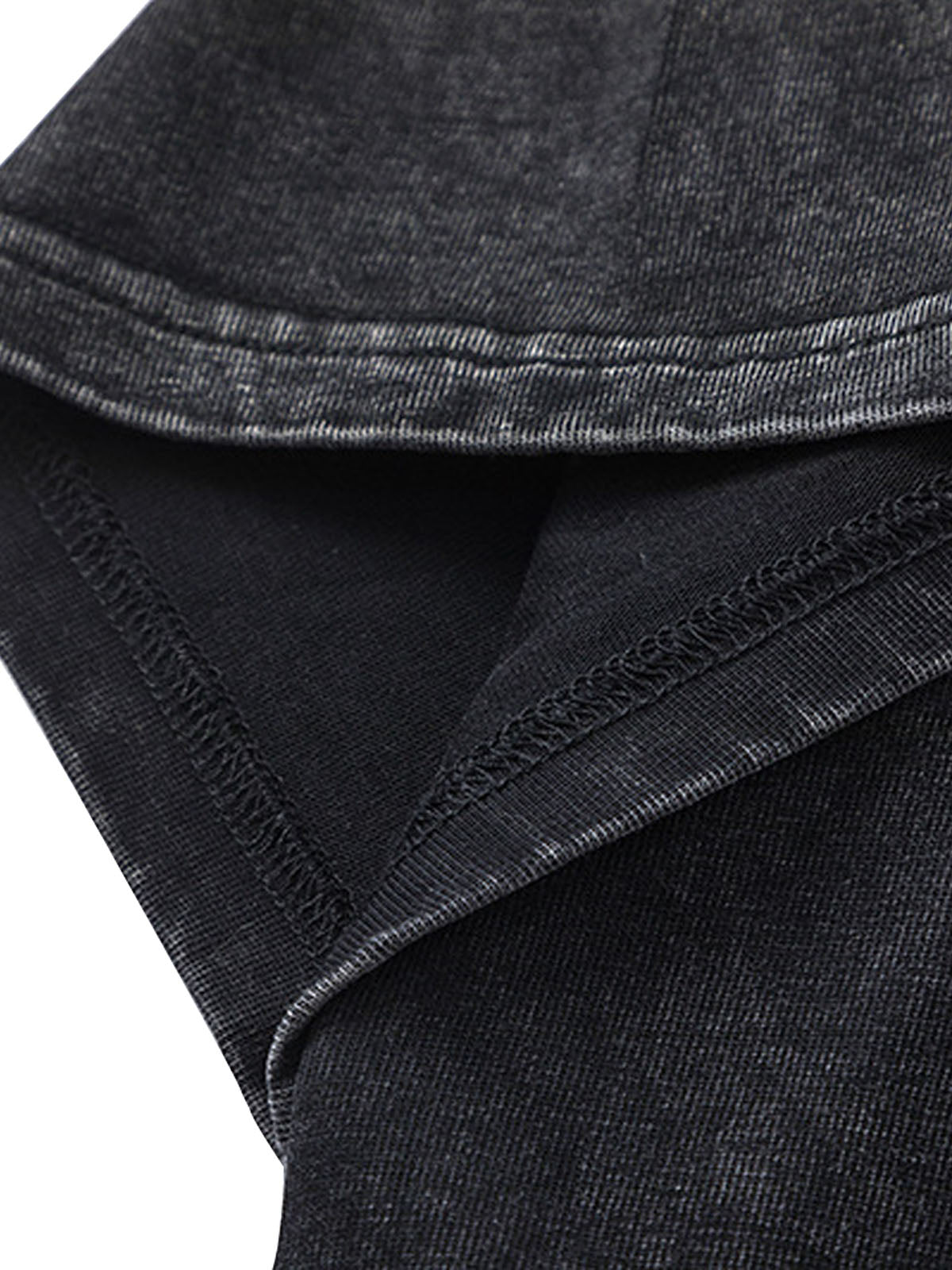 Split Raw Edge Short Sleeve T-shirt - 2159