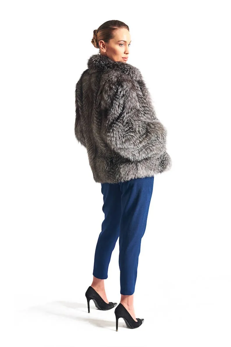 Blue Frost Fox Fur Coat Women’s