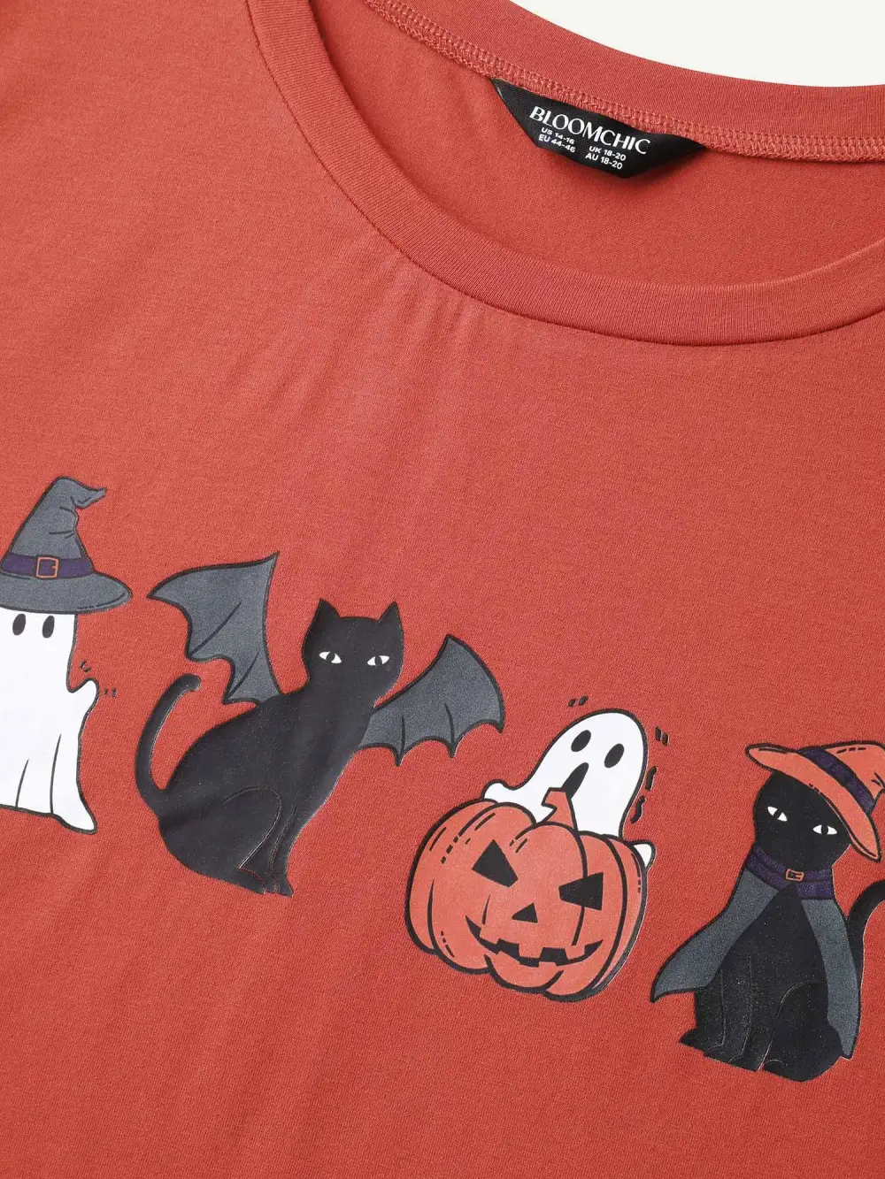 Spooky Print Round Neck T-Shirt