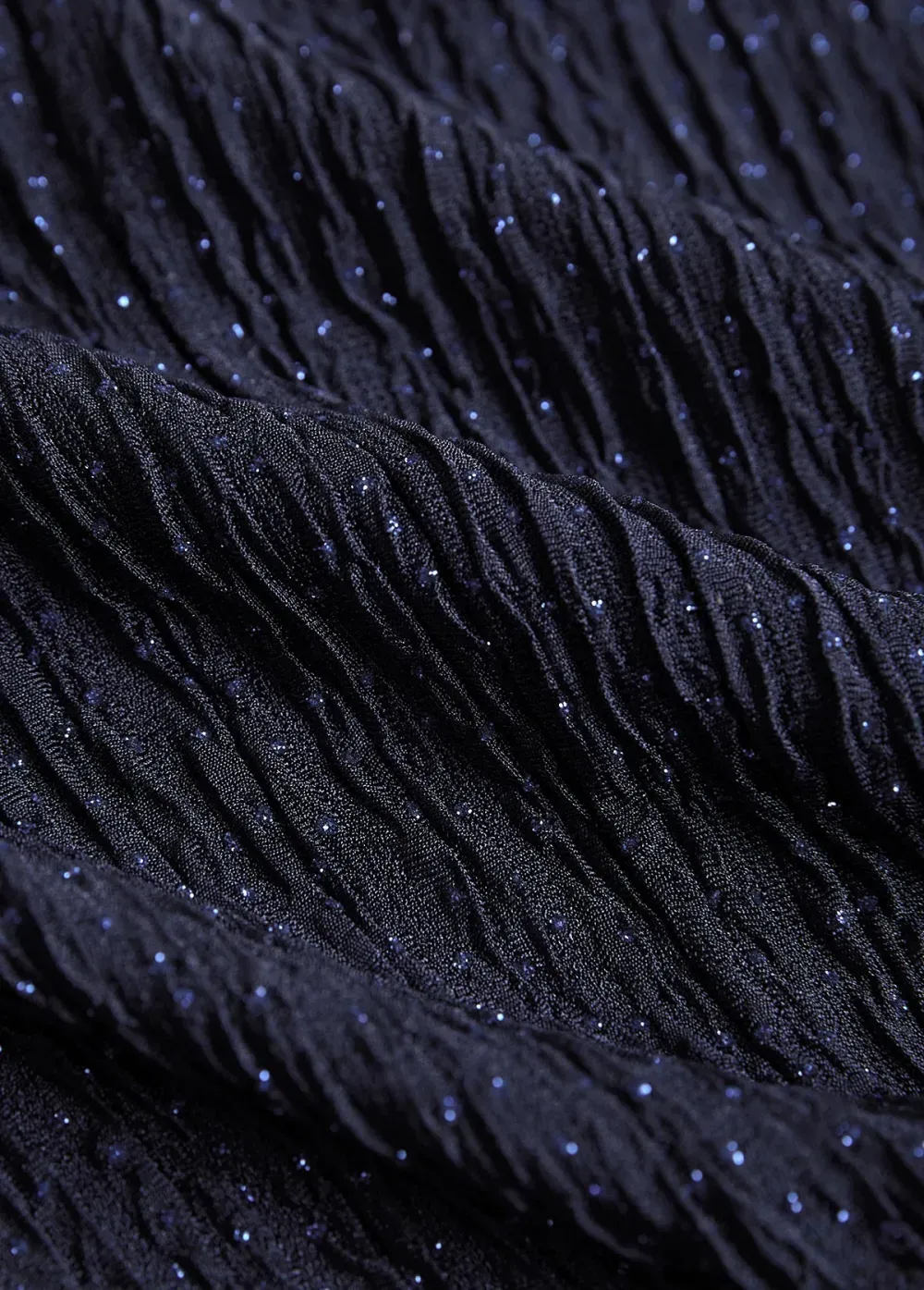 Navy Surplice Long Sleeve V Neck Shirt