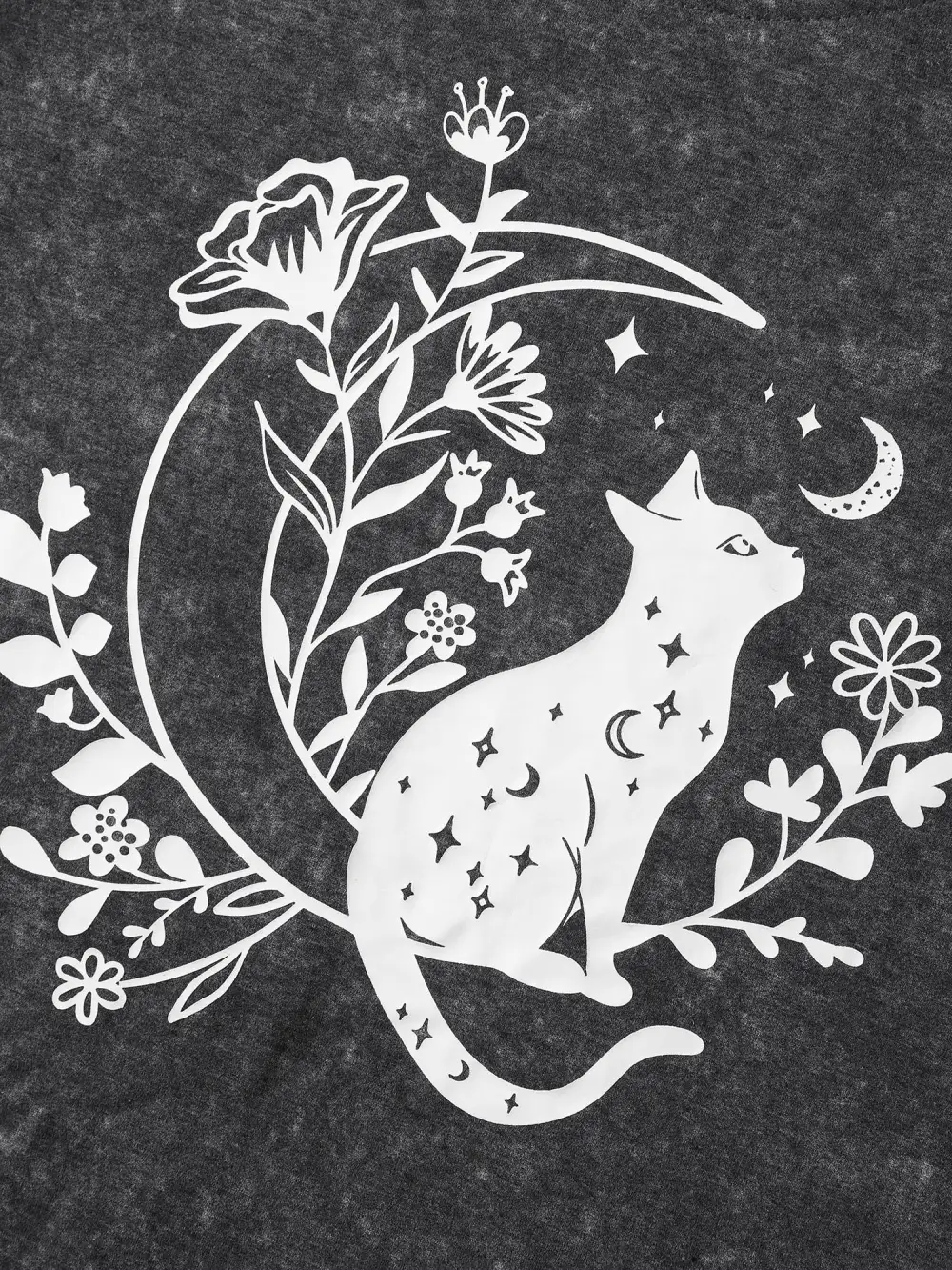 Midnight Cat Stretchy Solid Sweatshirt