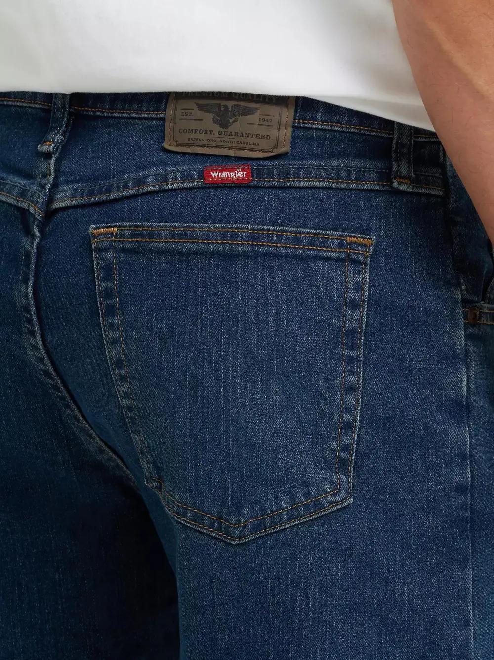 WRANGLER FIVE STAR PREMIUM DENIM FLEX FOR COMFORT RELAXED FIT JEAN IN STONE