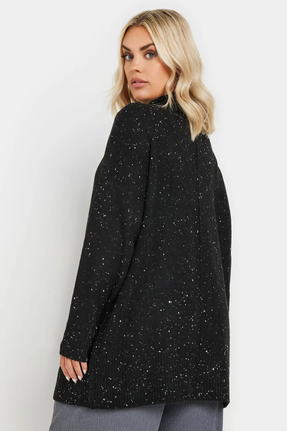 YOURS Curve Green High Neck Seam Detail Jumper