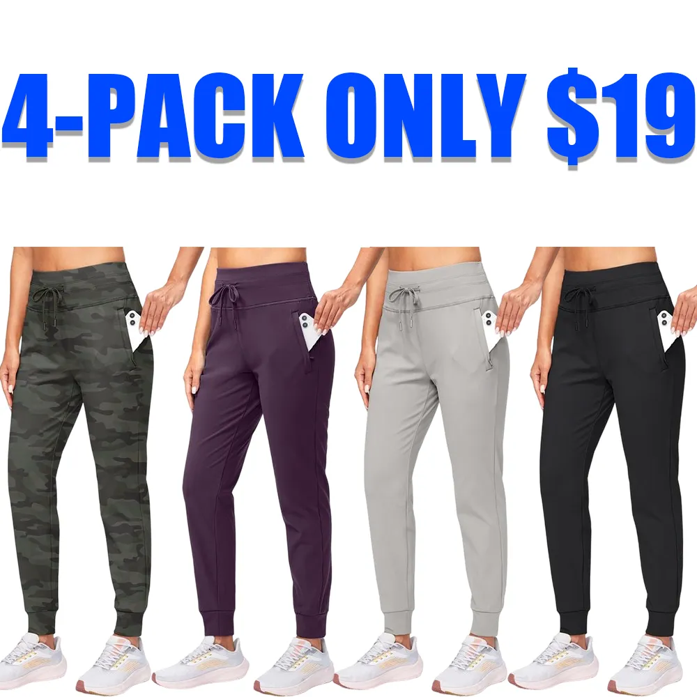 Women’s High-Waist Fleece Lined Joggers – Water-Resistant Warm Athletic Pants