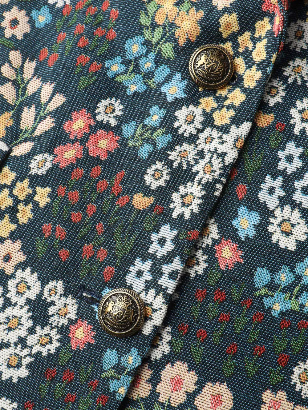 Yarn Dyed Jacquard Colorful Blazer