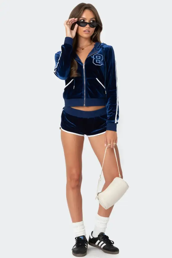 08 Velour Zip Up Hoodie