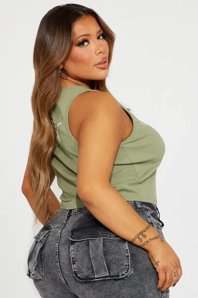 Ed Hardy Dagger Tank - Olive