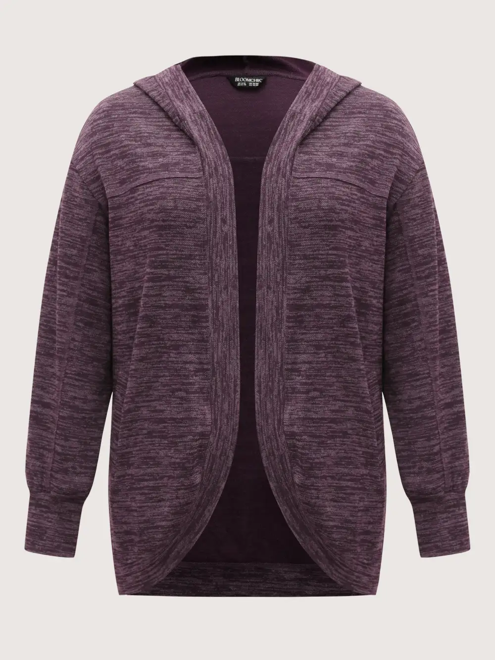 Heather Arc Hem Front-Open Jacket