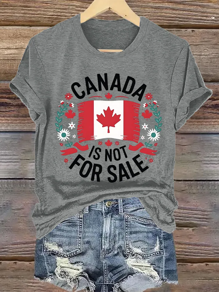 Women'S Canada Is Not For Sale Round-Neck Short-Sleeved T-Shirt