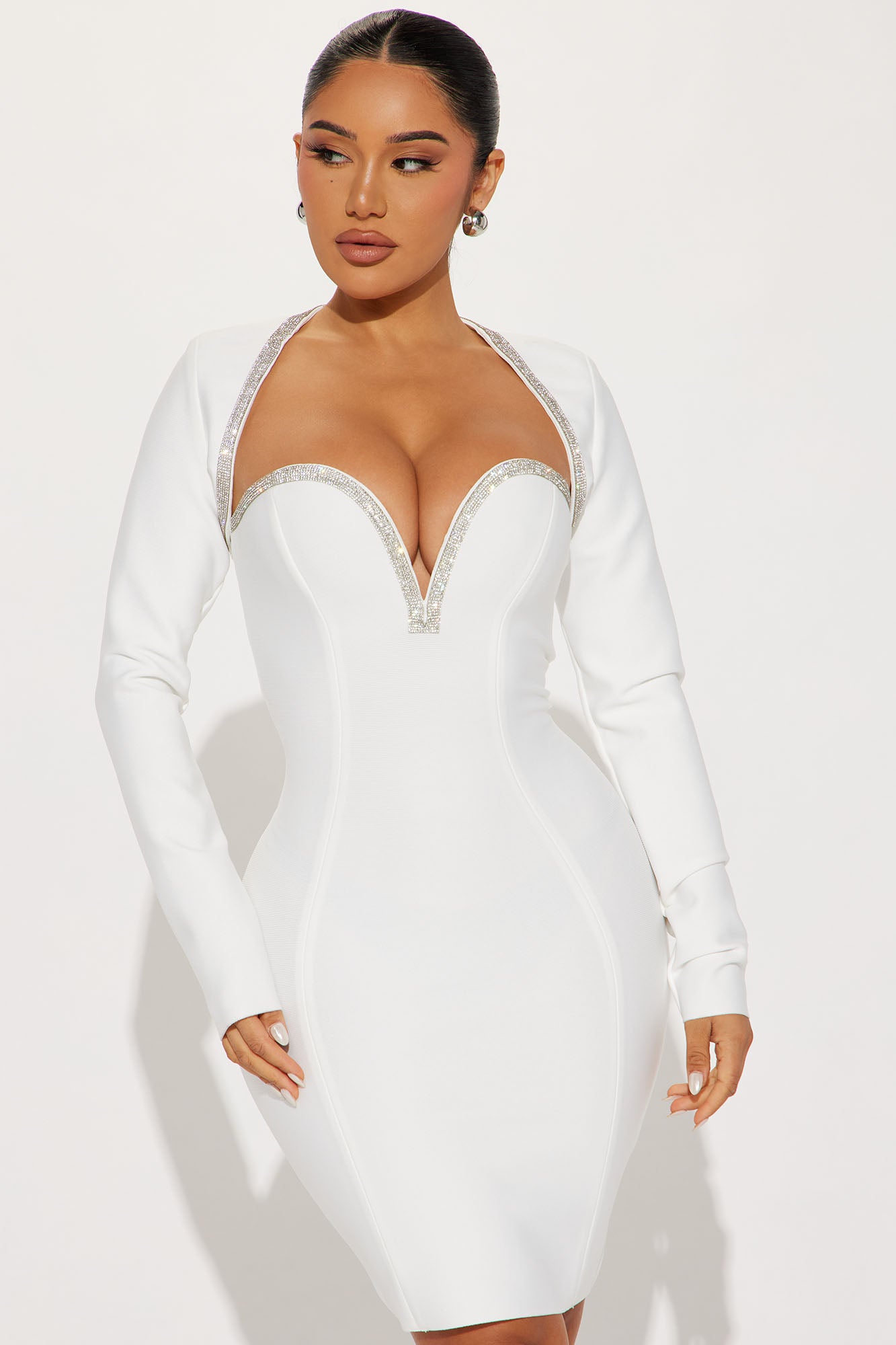 Katie Bandage Mini Dress Set - White