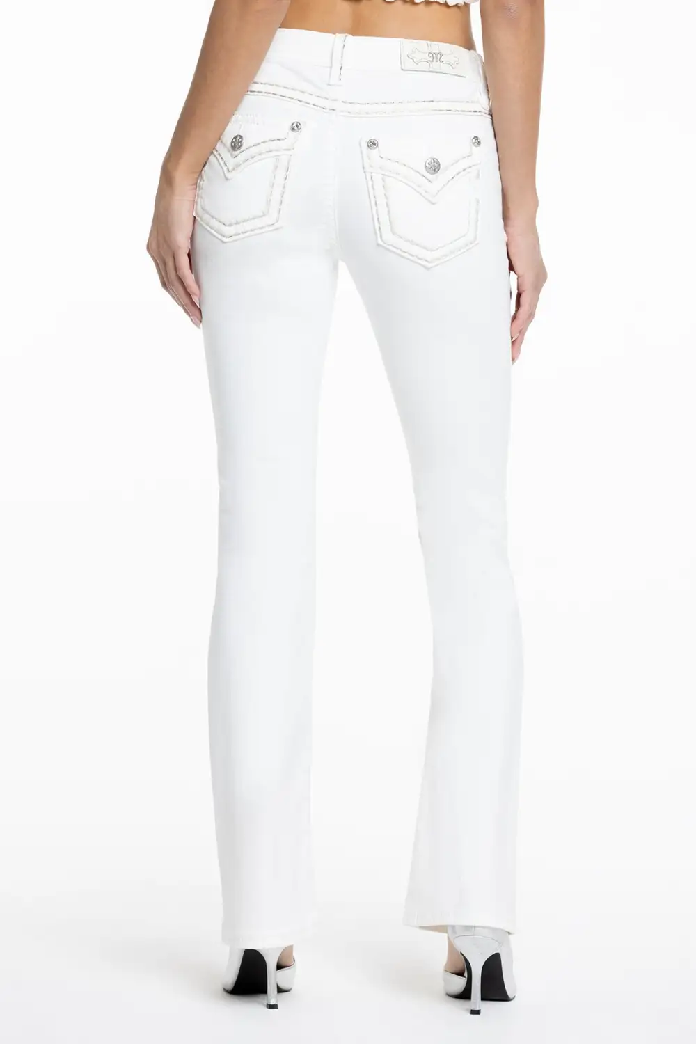 Classic White Bootcut Jeans