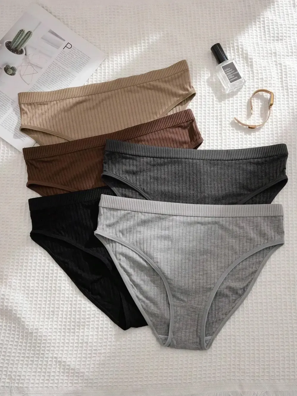 5 Pack Plus Size Pit Strip Triangle Panties
