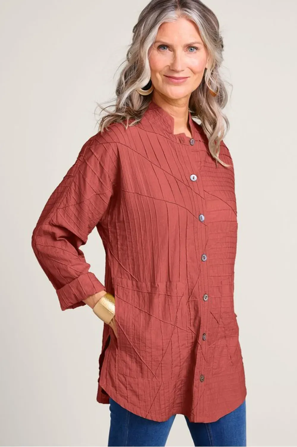 Studio Abstract Long Sleeve Big Shirt