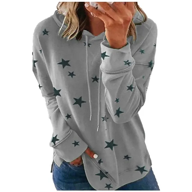 Women's Print Stars Daily Winter Spring &  Fall Fall & Winter