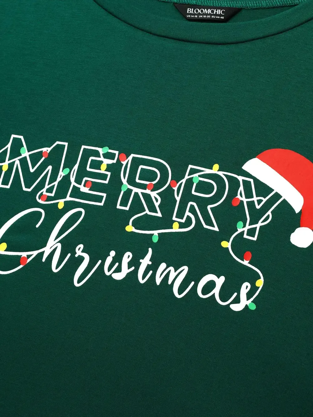 Festive Print Half-Sleeves Tee