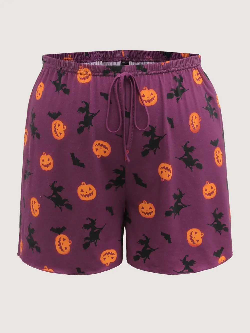 Halloween Print Stretchy Waist Loungewear Set