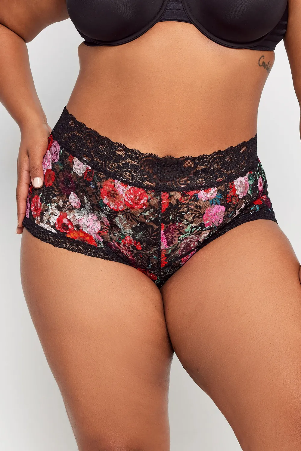 YOURS 5 PACK Curve Black Cotton High Waisted Full Briefs