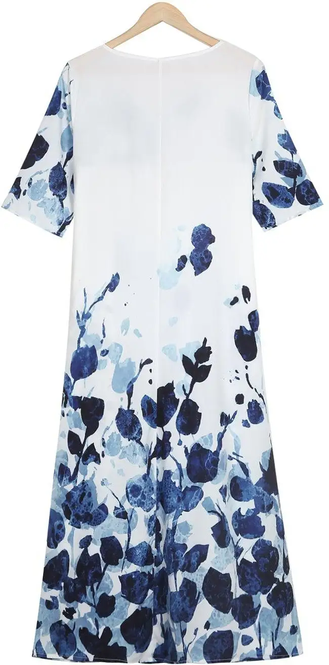 Popular Print Half Sleeve Midi Dress