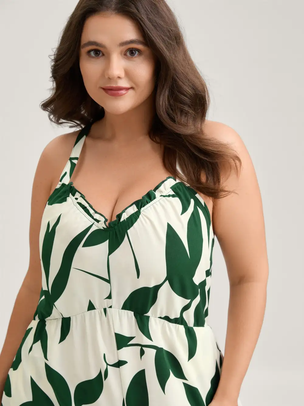 Silhouette Floral Print Sweetheart Jumpsuit